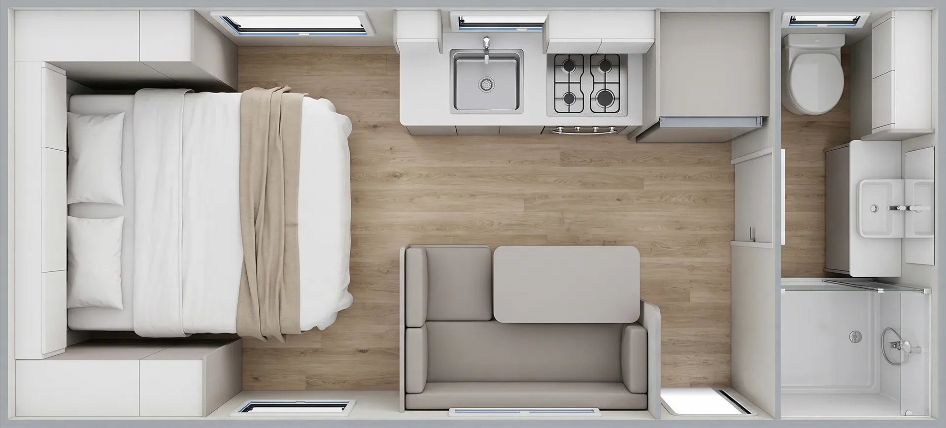 How to read a caravan floor plan
